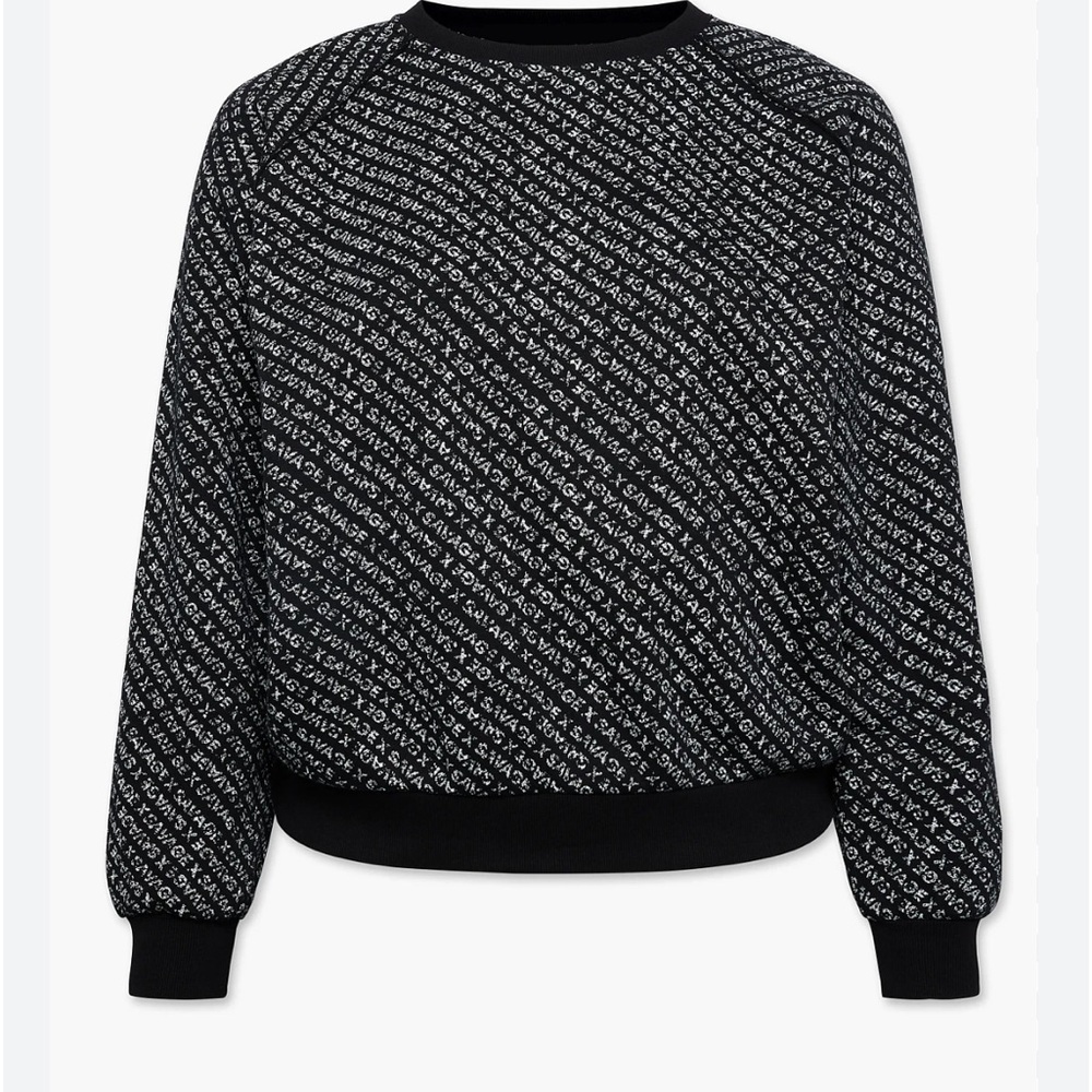 Savage‎ X Fenty Xssential Stacked Monogram Raglan Crewneck Sweatshirt Small